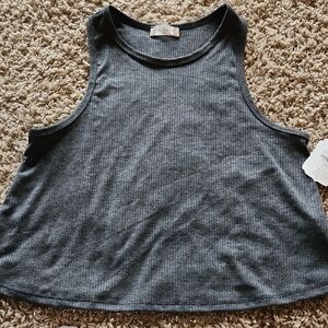NWT Alter"d State Gray Sleeveless Ribbed Tank Top Size Medium